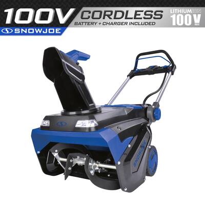 21 in. 100-Volt Brushless Lithium-iON Single Stage Cordless Electric Snow Blower Kit with 5.0 Ah Battery + Charger