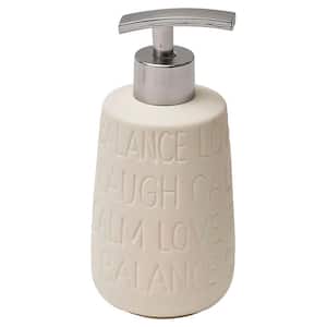 Relax Freestanding Hand Soap and Lotion Dispenser 10 fl. oz.  Ivory