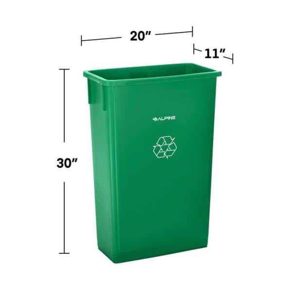 Alpine Industries 23 Gallon Plastic Recycling Bin