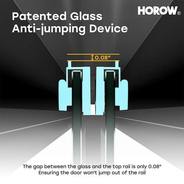 55 in. - 59 in. W x 56 in. H Double Sliding Semi-Frameless Tub Door in Matte Black with Clear Glass