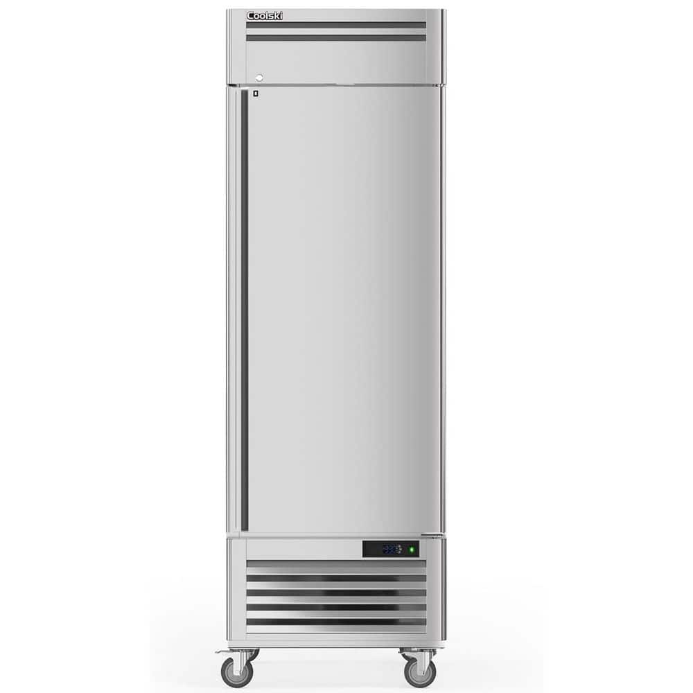 27 in. 19.32 cu. ft. NSF Auto Defrost Commercial Reach in Single Door Upright Refrigerator in Stainless Steel