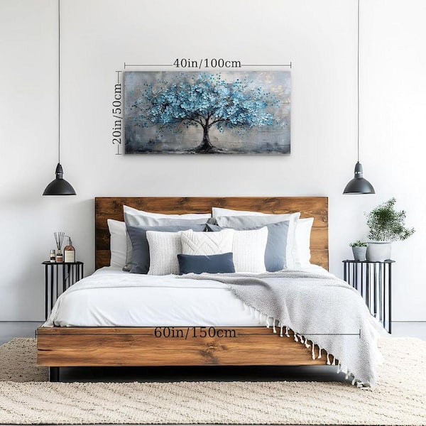 【洋書】PIETER PORTERS ブルーメンヴォールヘットインテリア Blue Mountain Range Triptych Wall Art, Modern Farmhouse Home Decor