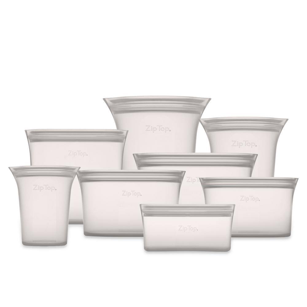 Gray BPA-Free Silicone Reusable Food Storage Container Set