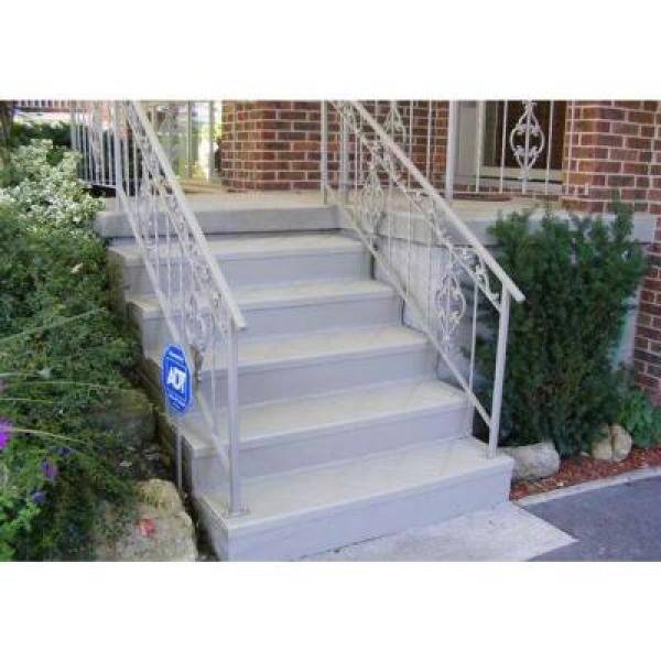 Composite Step Cover 48 Inch Outdoor Deck Stair Tread Anti Slip Protection Gray 