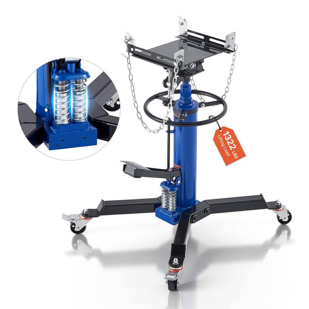 Hydraulic Transmission Jack, 1322 lbs. / 0.6 Ton Lifting Capacity Telescoping Transmission Jack with Foot Pedal price history on PriceWatchPro