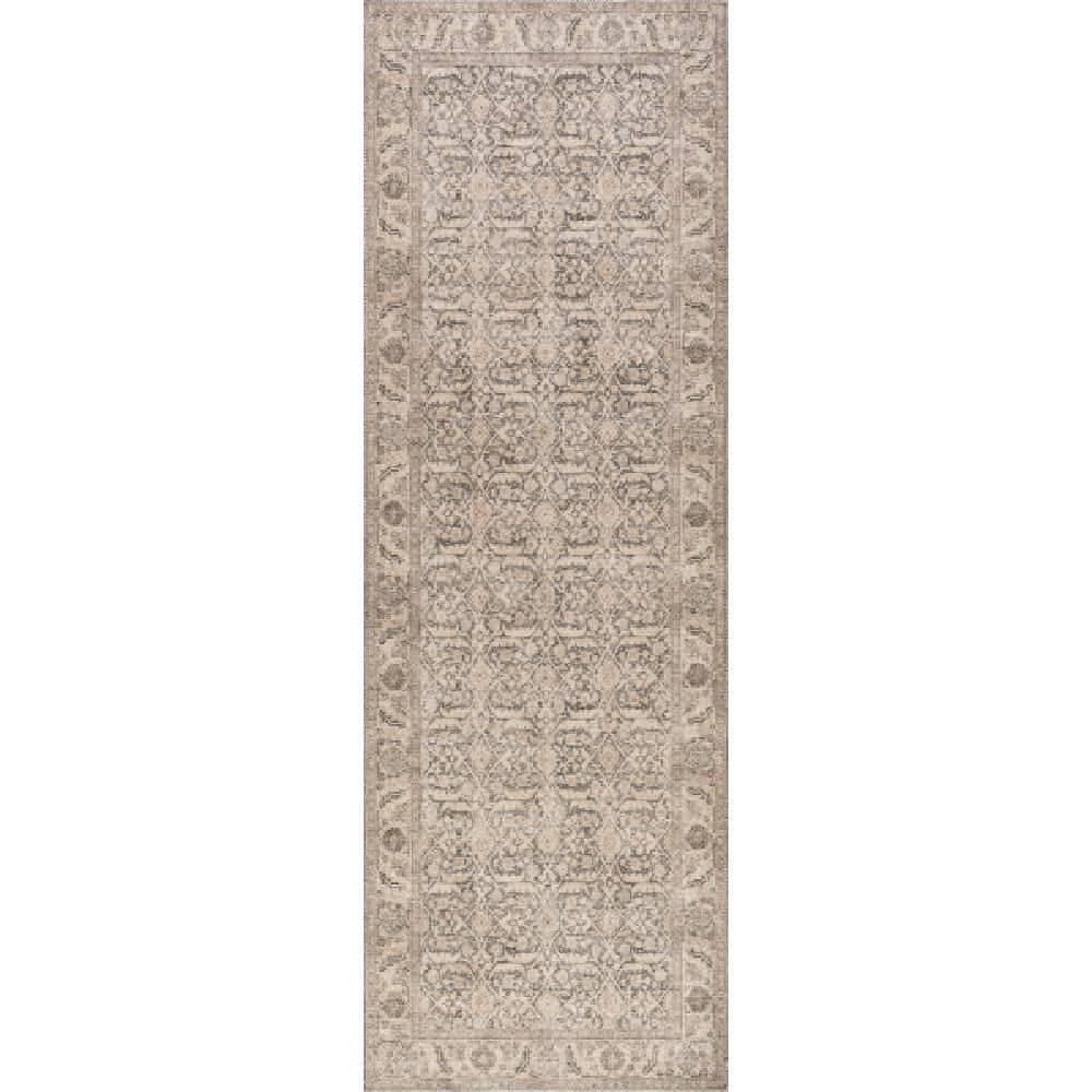 2 ft. 8 in. x 8 ft. Calantha Grey Hillstone Collection Traditional Vintage Medallion Runner Rug price history on PriceWatchPro
