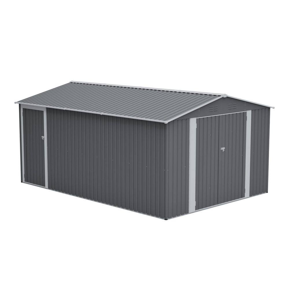 10 ft. x 14 ft. Metal Outdoor Storage Shed with 3-Lockable Doors and 4-Vents for Backyard, Patio, Lawn (130.15 sq. ft. ) price history on PriceWatchPro