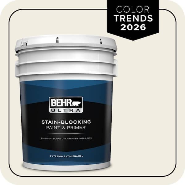 BEHR ULTRA 5 gal. Designer Collection #DC-003 Blank Canvas Satin Enamel Exterior Paint & Primer