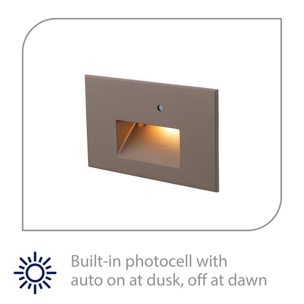 Bronze Direct Wired Dimmable LED Step and Wall Light