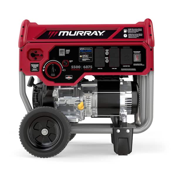 6875-Watt Recoil Start Gasoline and Propane Powered Dual Fuel Portable Generator with CO Sensor.