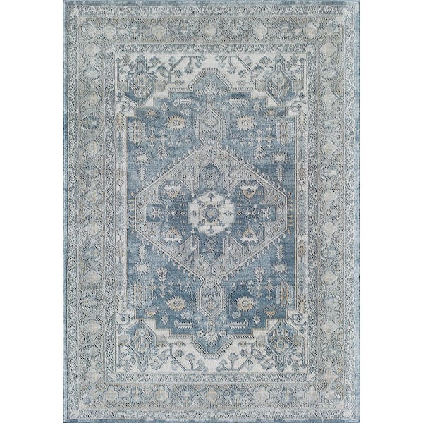 Rugs America Milford Westminster Rain White 2 ft. X 4 ft. Area Rug