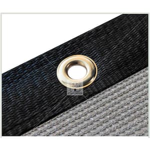 6 ft. x 50 ft. Grey Privacy Fence Screen Mesh Fabric Cover Windscreen with Reinforced Grommets for Garden Fence