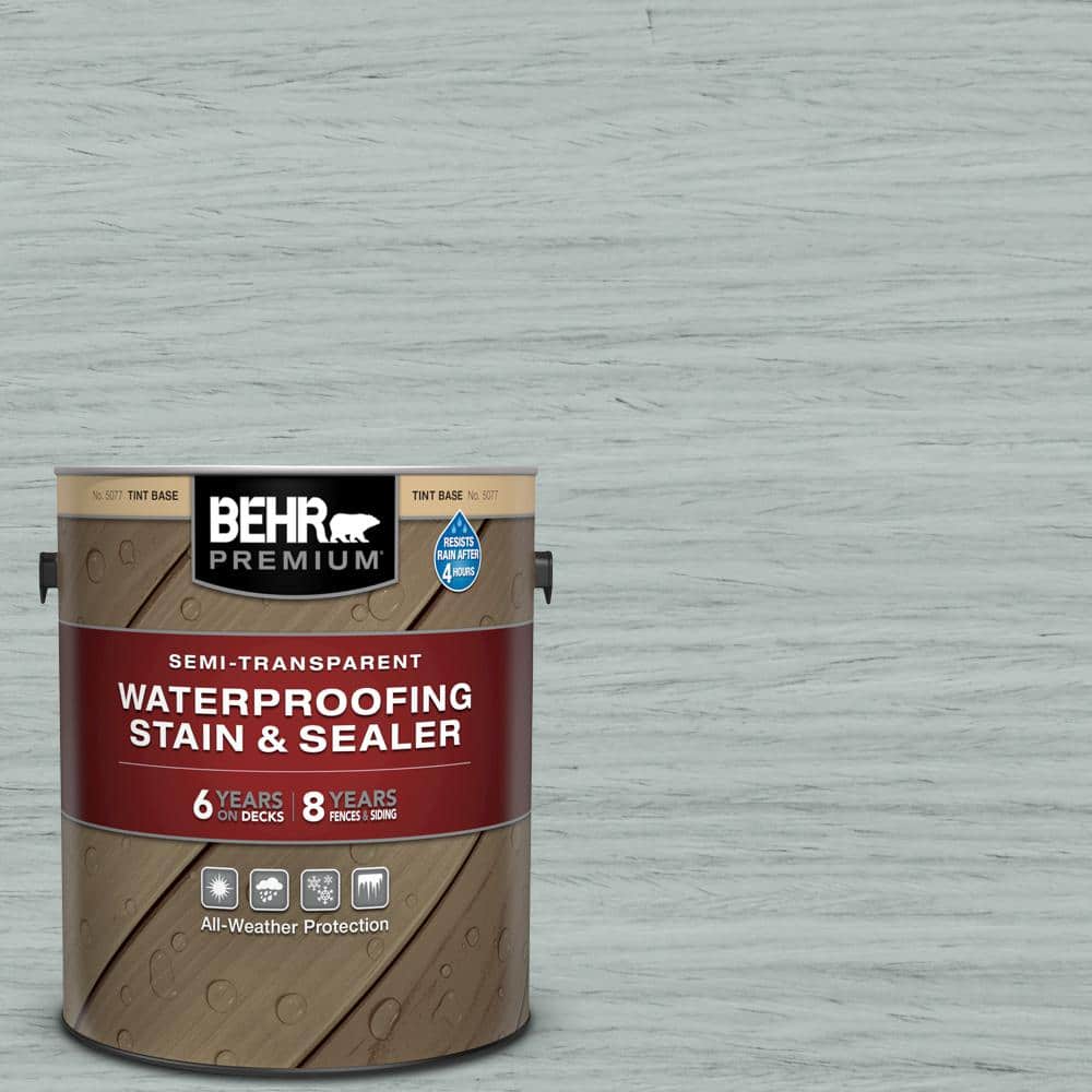 BEHR PREMIUM 1 gal. #ST-365 Cape Cod Gray Semi-Transparent Waterproofing  Exterior Wood Stain and Sealer 507701 - The Home Depot