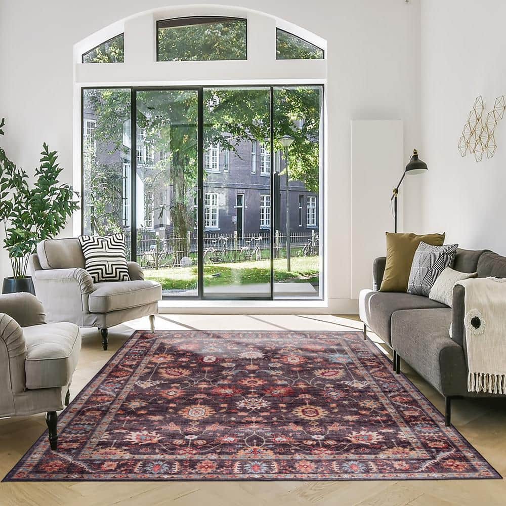 Cullen Brown Rectangular Machine-Made Polyester Area Rug