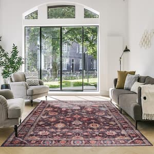 Cullen Brown 3 ft. x 5 ft. Crystal Print Polyester Digitally Printed Area Rug