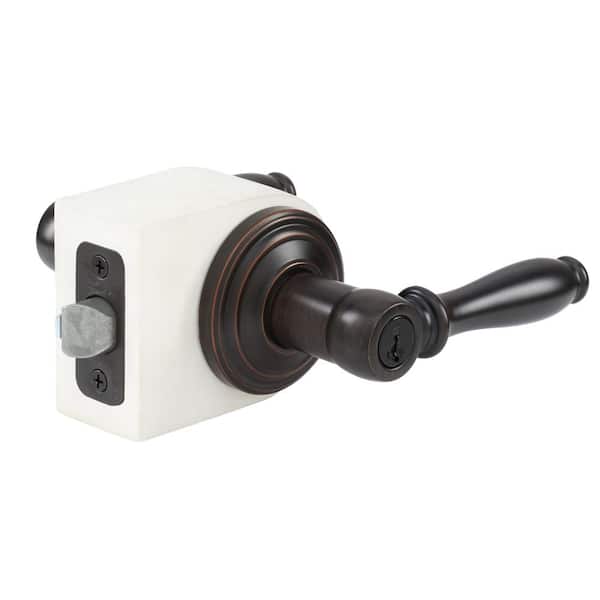 Kwikset Ashfield Venetian Bronze Entry Door Handle Featuring