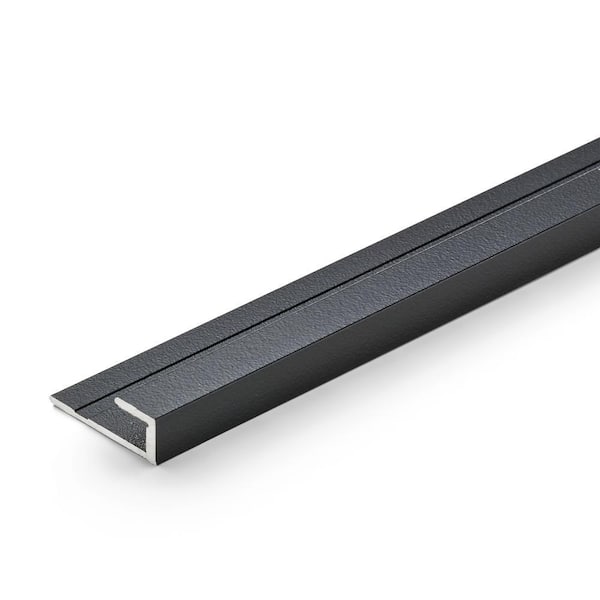 Matte Black 5. 5mm x 36in Aluminum Square Floor Transition Strip