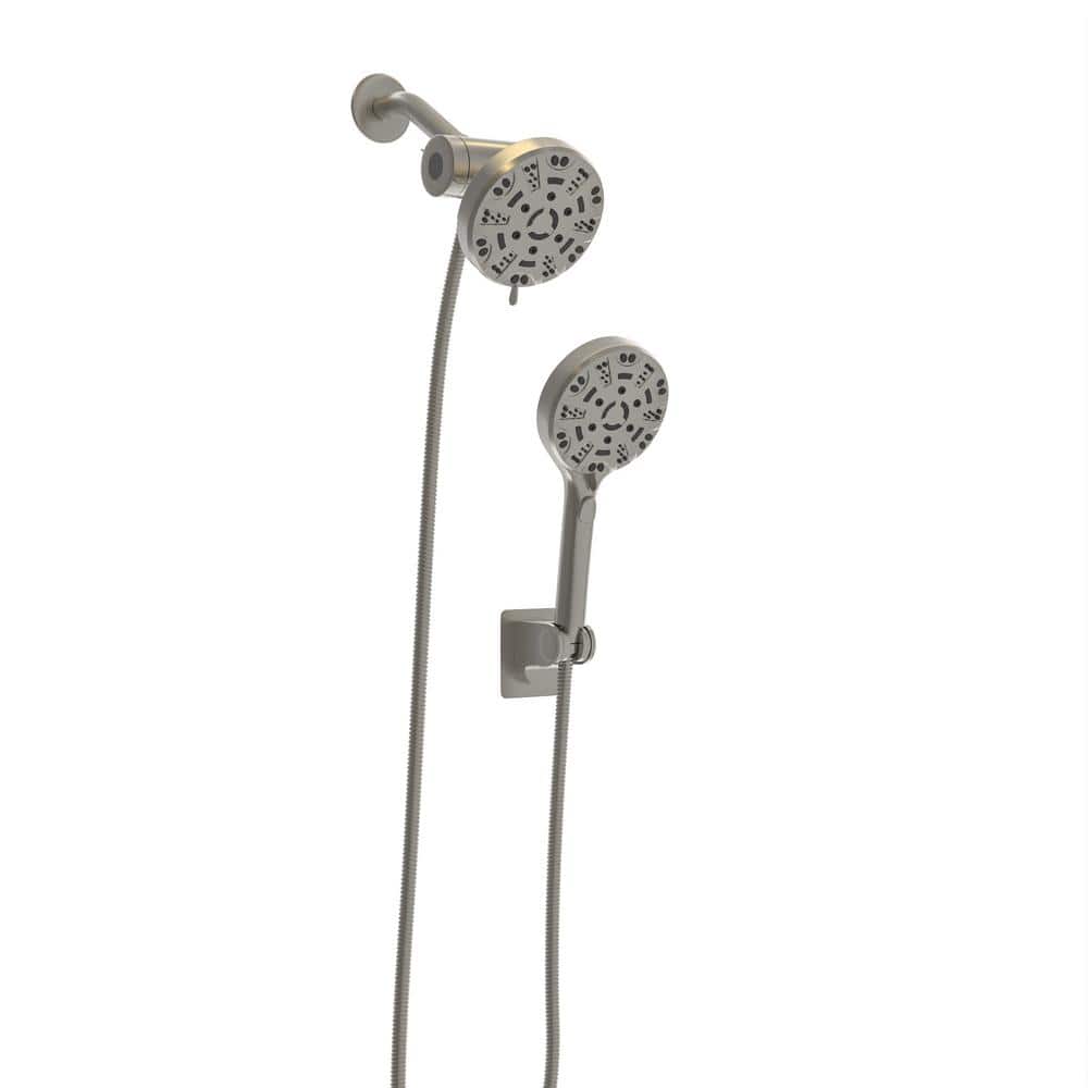 8-Spray 4.7 in. Dual Wall Mount Fixed and Handheld Shower Head, Hand Shower
