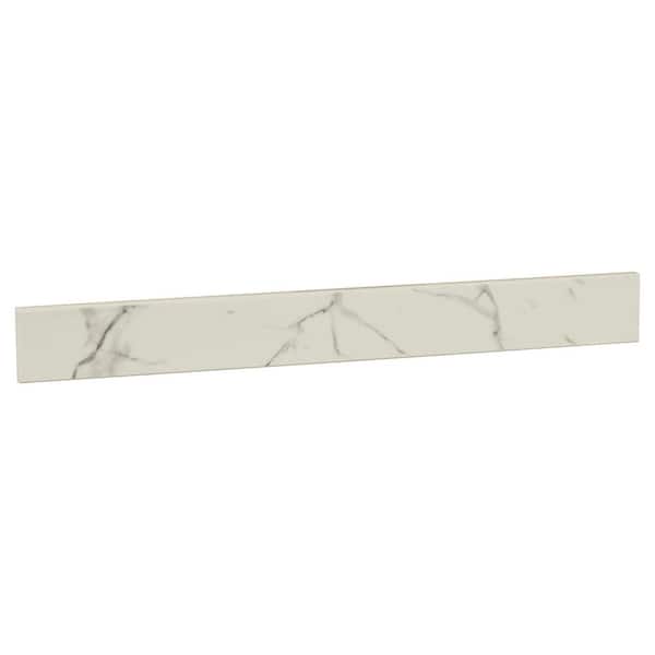 MSI Calacatta Nowy White Double Beveled 4 in. x 36 in. Polished Engineered Marble Threshold Tile Trim (3 ln. ft./Each)