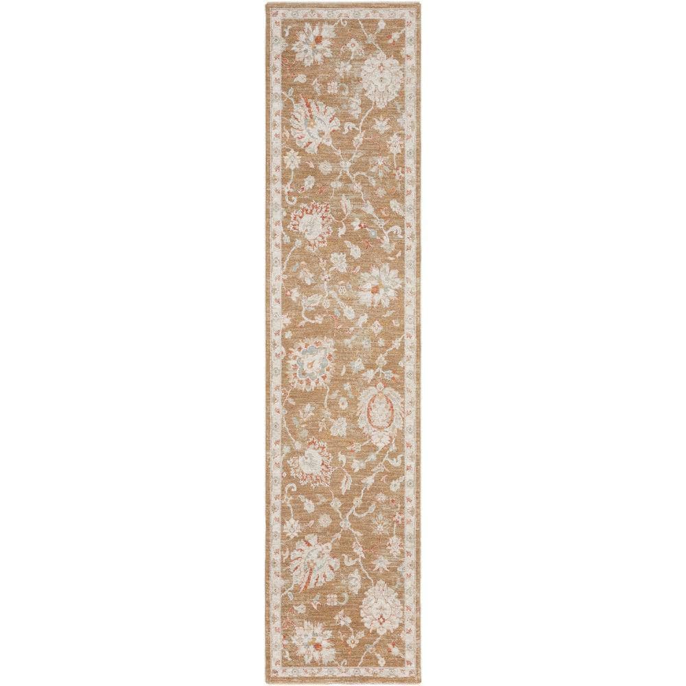 Asher Mocha 2 ft. x 10 ft. All-over design Traditional Runner Area Rug price history on PriceWatchPro