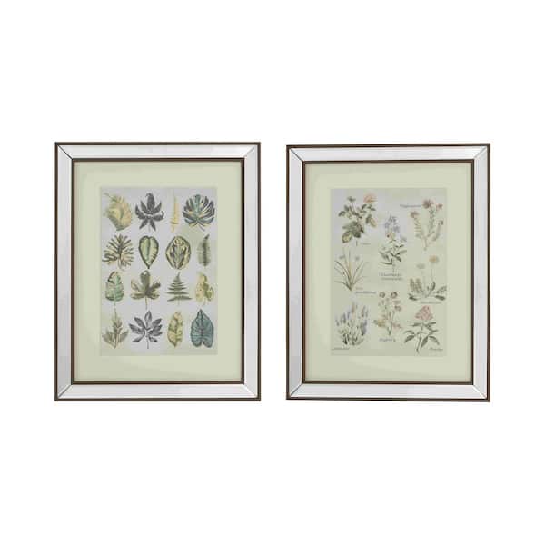 Avex 2-Piece Framed Art Print 19.7 in. x 15.7 in. Greenery and Florals Wall Decor