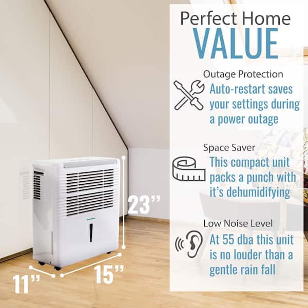 Keystone 50 Pint Dehumidifier With Electronic Controls Kstad504d The Home Depot