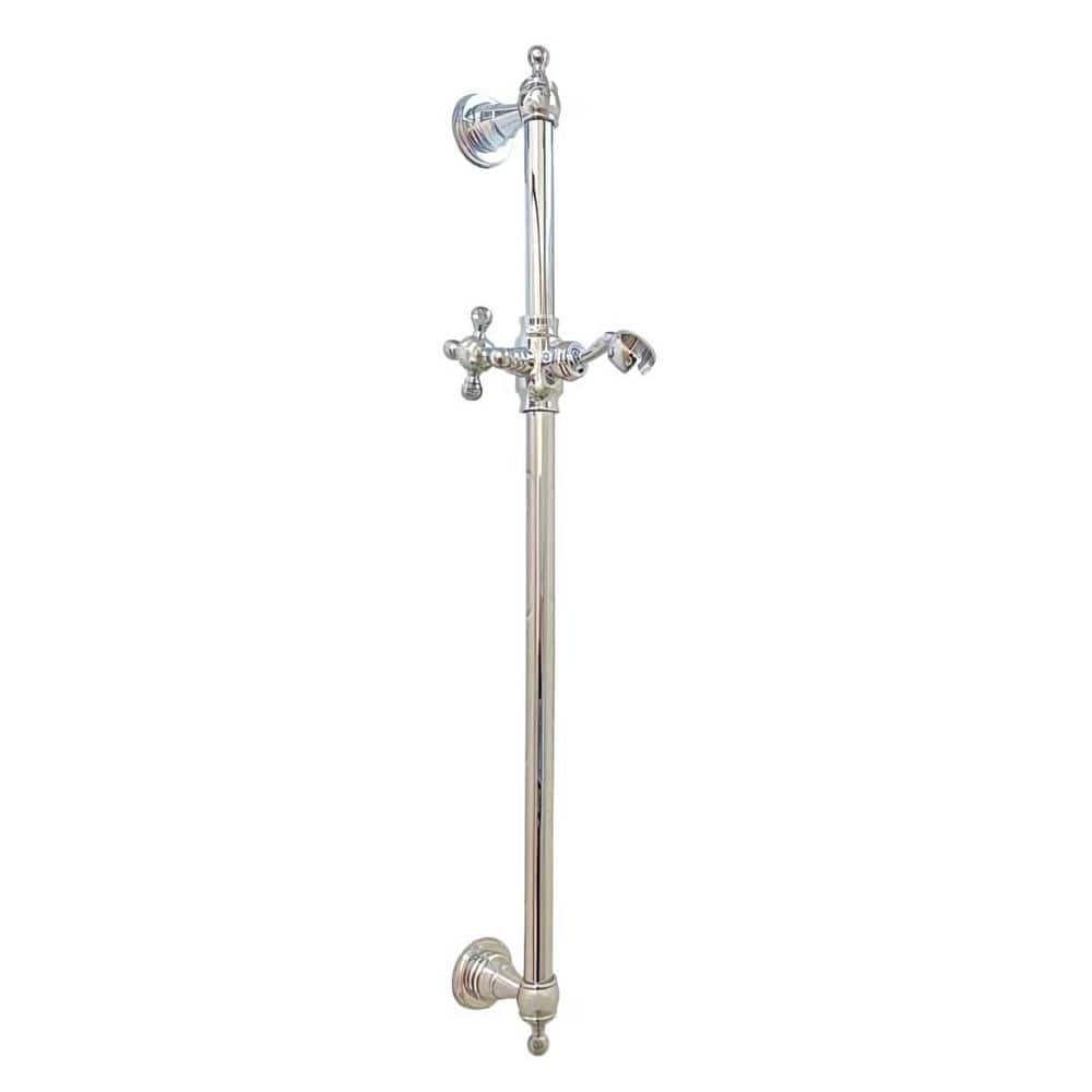 All Metal 28 in. Slide Bar Premium with Adjustable Handheld Shower Mount in Polished Chrome Finish price history on PriceWatchPro