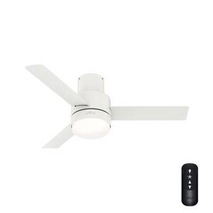 Gilmour 44 in. LED Indoor/Outdoor Matte White Ceiling Fan with Light Kit and Remote