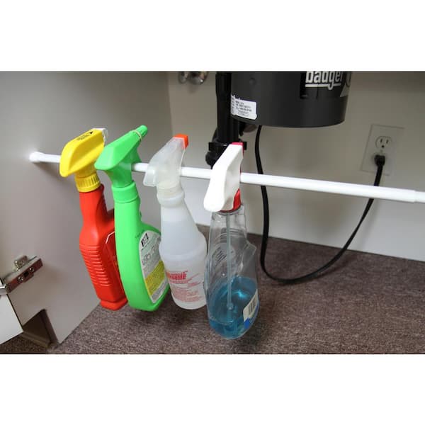 36 in. - 60 in. Tension Curtain Rod in White