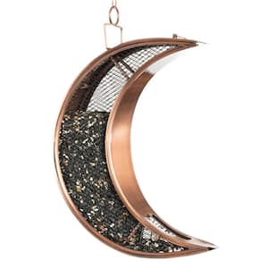 Over The Moon Copper Bird Feeder, with Mesh Panels