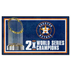 Houston Astros Dynasty 3 ft. x 5 ft. Orange Plush Area Rug