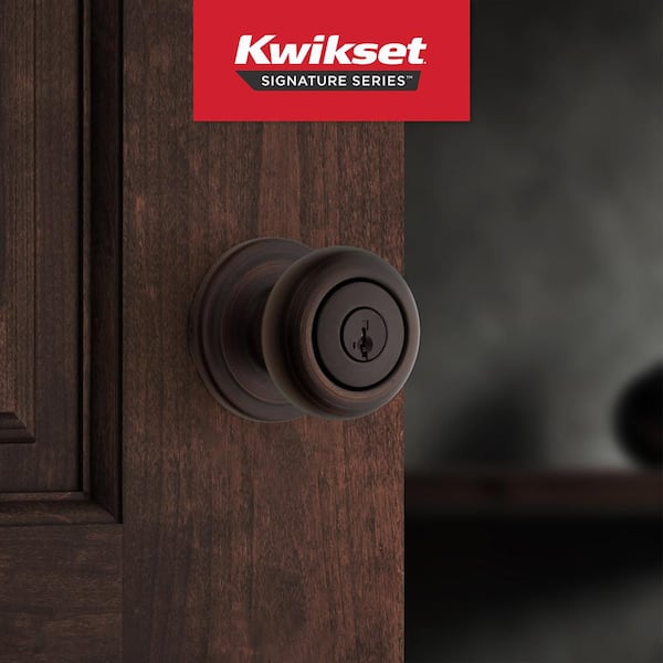 Kwikset Juno Venetian Bronze Entry Door Knob Featuring SmartKey