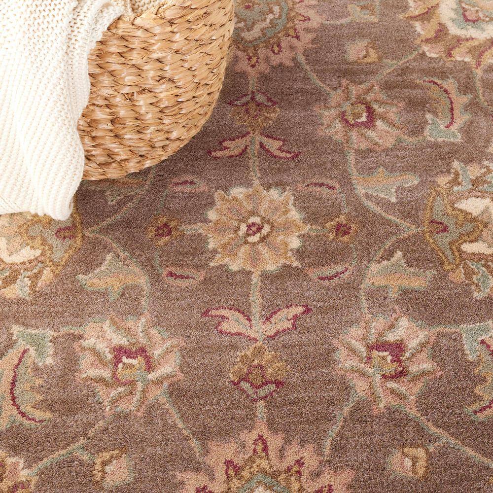 Heritage Brown and Ivory Hand-Tufted Wool Area Rug