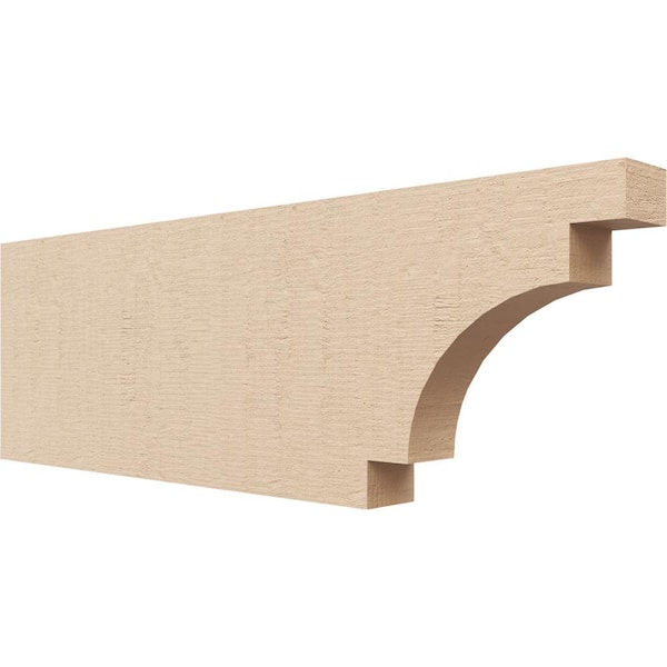 Ekena Millwork 2-in. x 8-in. x 24-in. Mediterranean Woodgrain, Primed Tan Timberthane Polyurethane Rafter Tail Brace