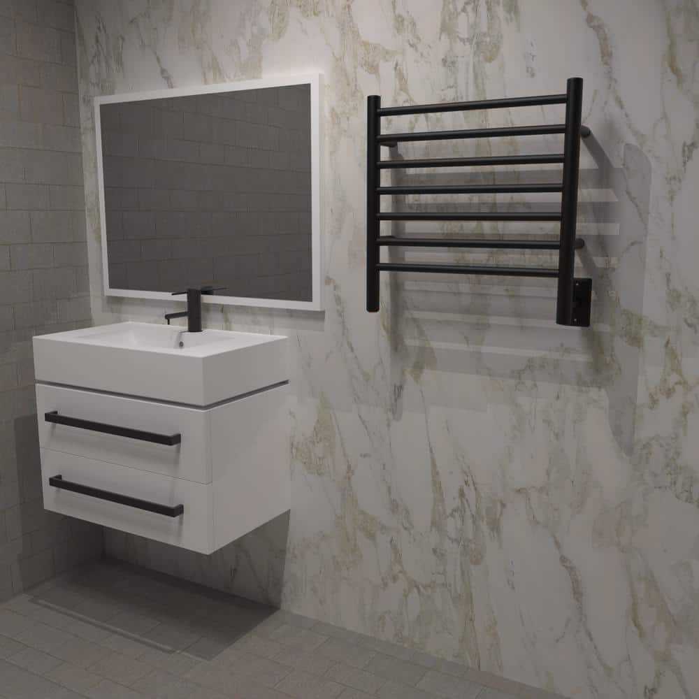 Matte Black Stainless Steel Wall Mounted Towel Warmer