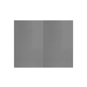 Valencia Assembled 24-in. W x 12-in. D x 30-in. H in Gloss Gray Plywood Assembled Wall Kitchen Cabinet
