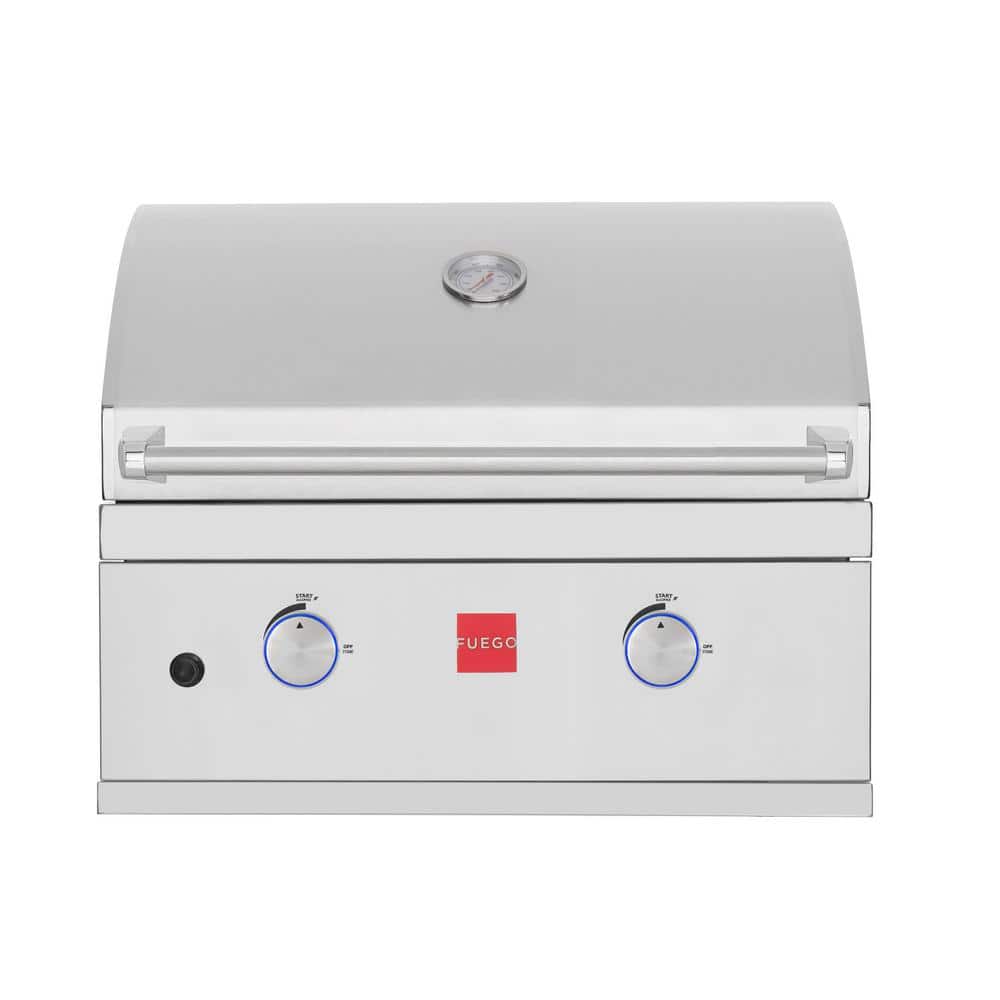 Premium 27 in. 2-Burner Built-In Natural Gas Grill in 304 Stainless Steel