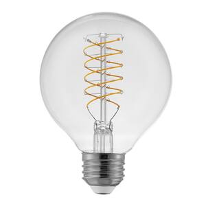 60-Watt Equivalent G25 Dimmable Fine Bendy Filament LED Vintage Edison Light Bulb Soft White (2-Pack)