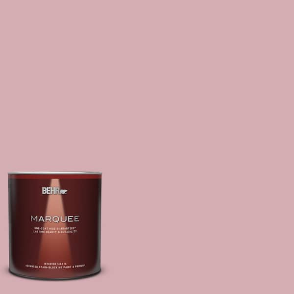 BEHR MARQUEE 1 qt. #S130-3 Ballet Rose Matte Interior Paint & Primer