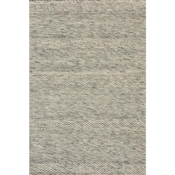 Grove 8 ft. X 10 ft. Light Grey Striped Indoor Area Rug