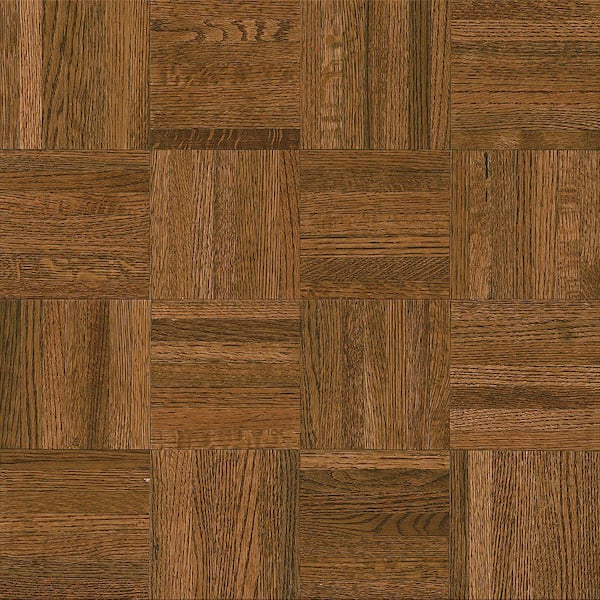 Bruce Natural Oak Gunstock 5/16 in. Thick x 12 in. Wide x 12 in. Length Hardwood Parquet Flooring (25 sq. ft. / case)