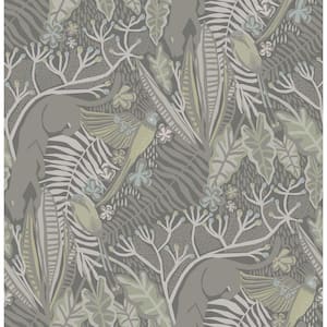Grey Mint Poise Peel and Stick Wallpaper Sample