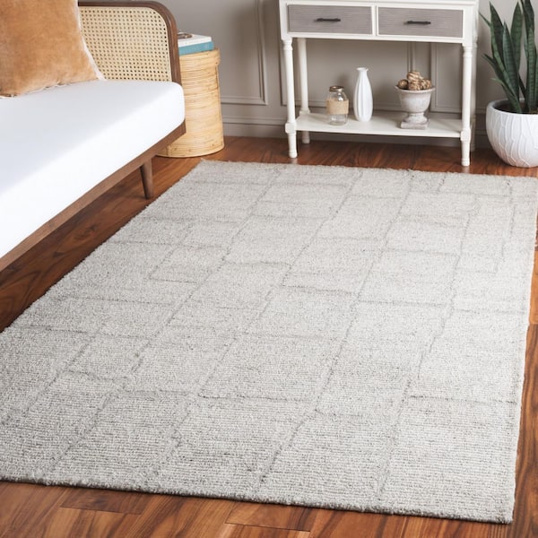 Renewal 6 ft. x 9 ft. Light Gray Solid Tabular Area Rug