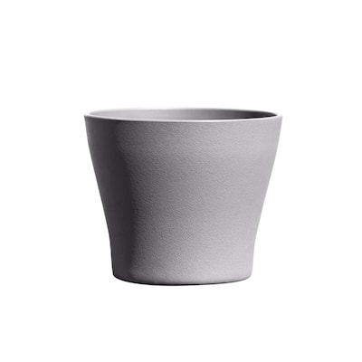 Vase 4 in. Smoked Grey Plastic Planter