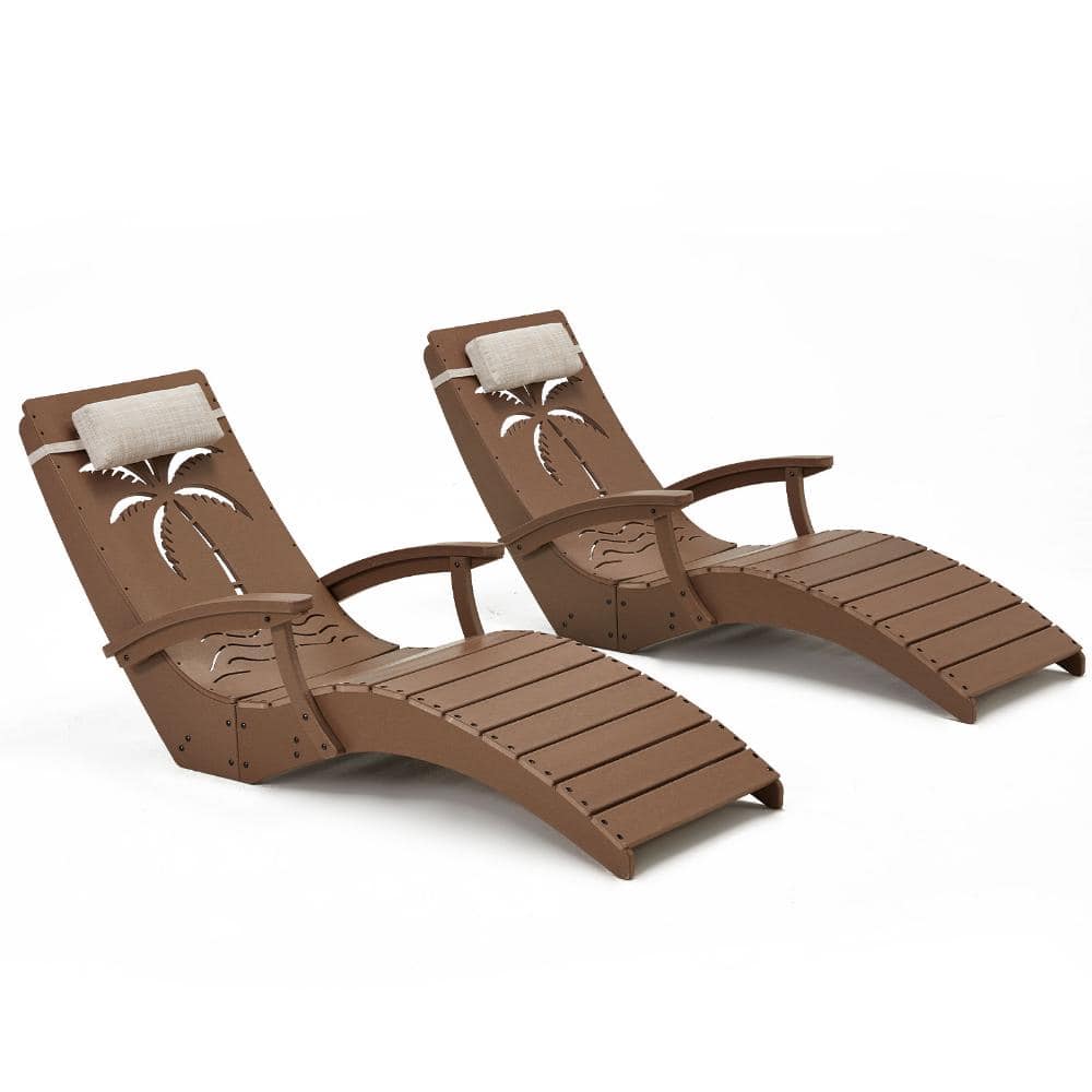 Brown Set of 2 with Armrests Pool Chaise Loungers for Sun Shelf with Adjustable Headrest price history on PriceWatchPro