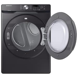 7.5 cu. ft. Stackable Vented Electric Dryer with Sensor Dry in Brushed Black