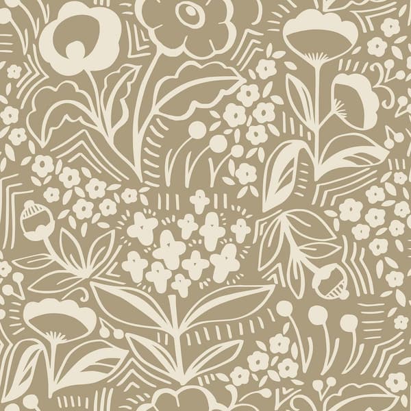 Jeani Light Brown Peel and Stick Wallpaper
