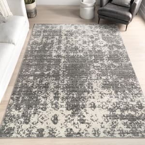 Deedra Misty Contemporary Gray Doormat 2 ft. x 3 ft. Area Rug