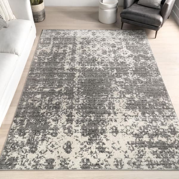 Deedra Misty Contemporary Gray 8 ft. Square Rug