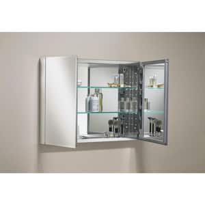 35 in. W x 26 in. H Beveled Two-Door Recessed or Surface Mount Medicine Cabinet with Mirror Interior